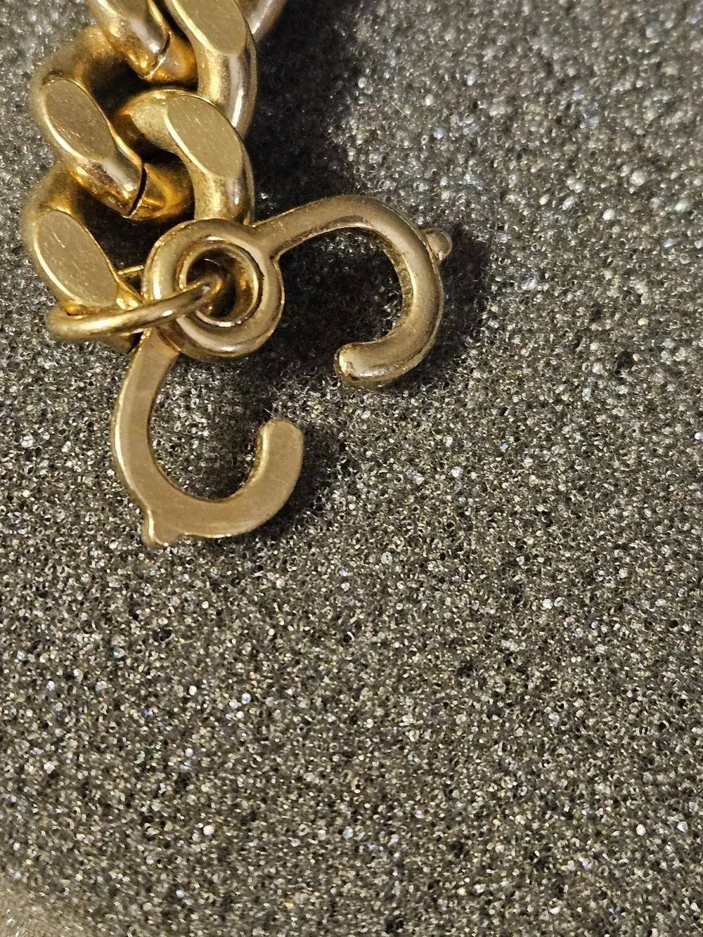 Vintage gold-tone curb-link ID bracelet signed SWANK on the Back identification